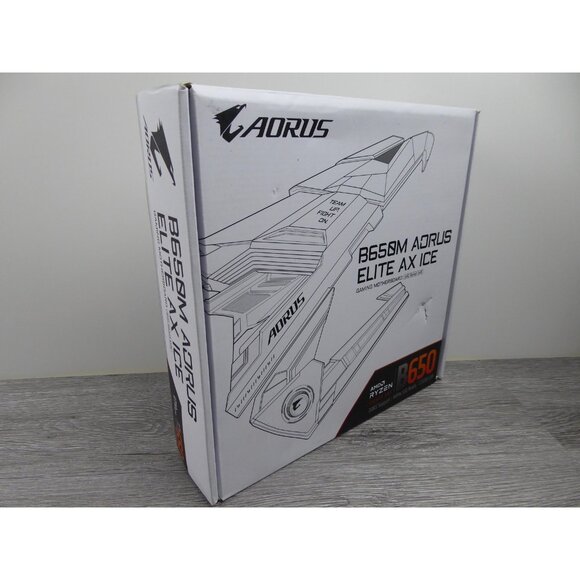 Gigabyte AORUS B650M AORUS ELITE AX ICE Motherboard AM5 DDR5 WiFi 6E mATX 2.5GbE - Picture 1 of 5